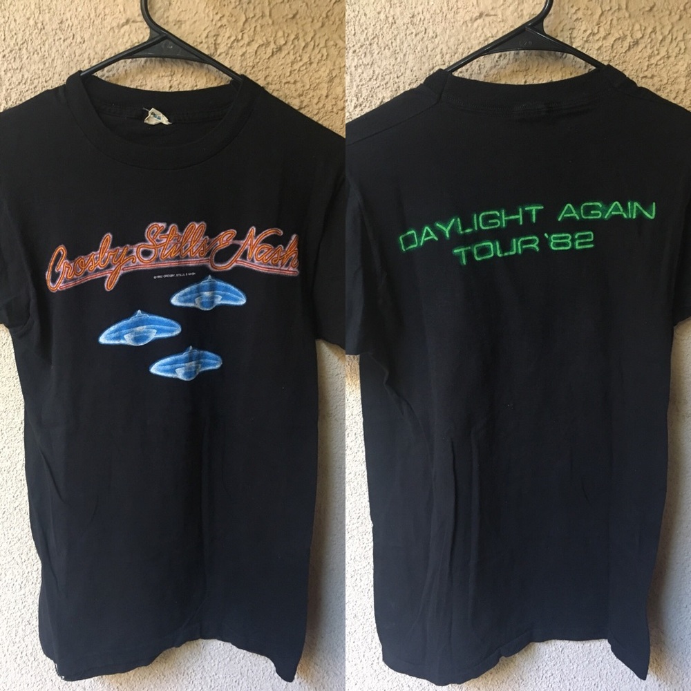 VINTAGE BAND Crosby, Stills & Nash Tour Shirt 1982